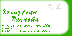 krisztian maruska business card